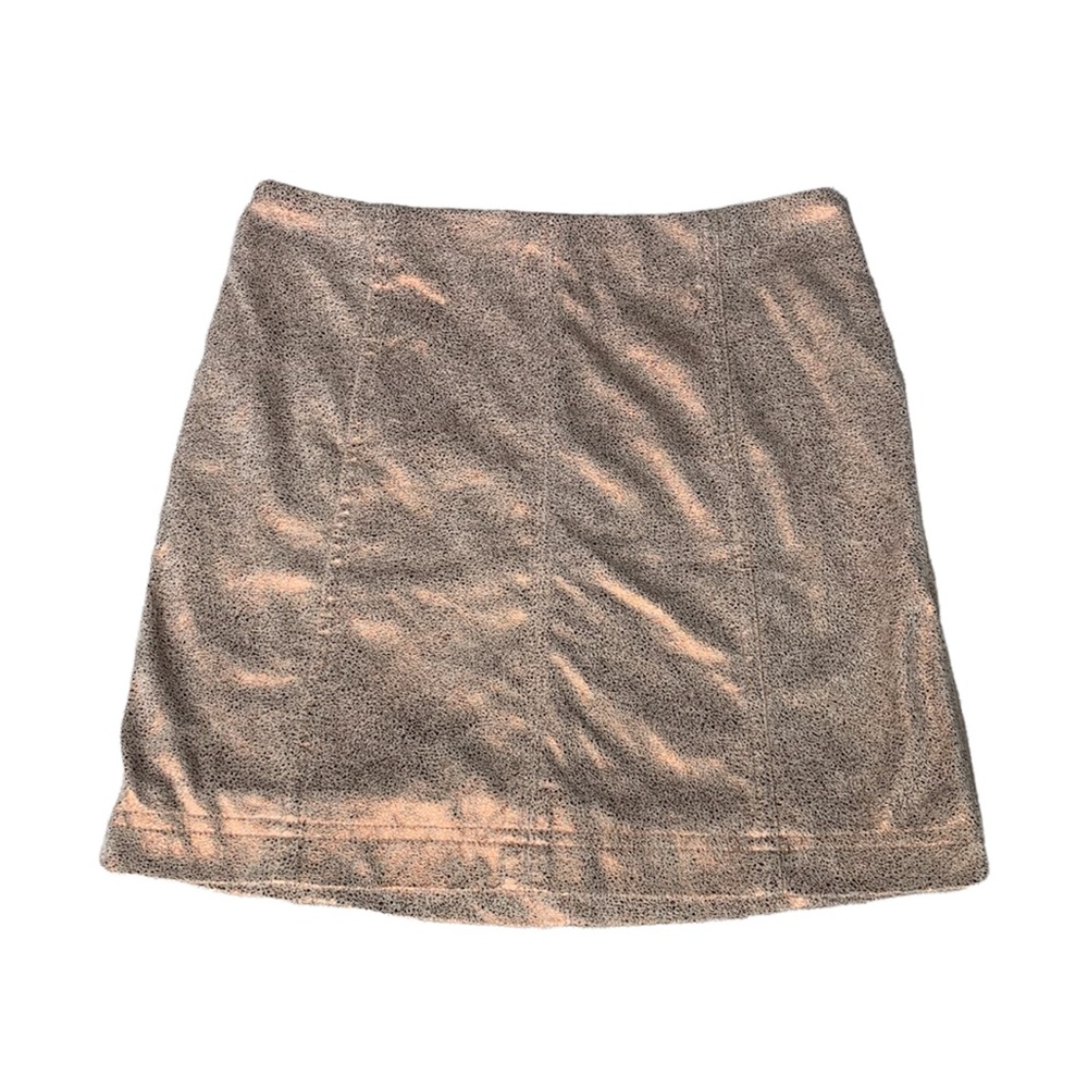 FREE PEOPLE modern femme metallic mini skirt